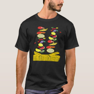 Summer Fruits Collage Fruit And Vegetables Basket T-Shirt