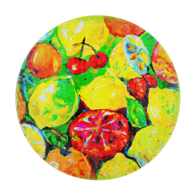  "Summer Fruits" Cute Art. Buy Now  Cutting Board (Front)