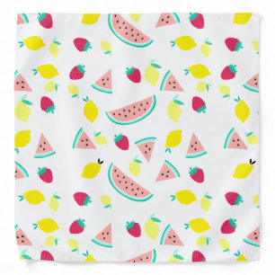 summer fruits cute girly pattern bandana