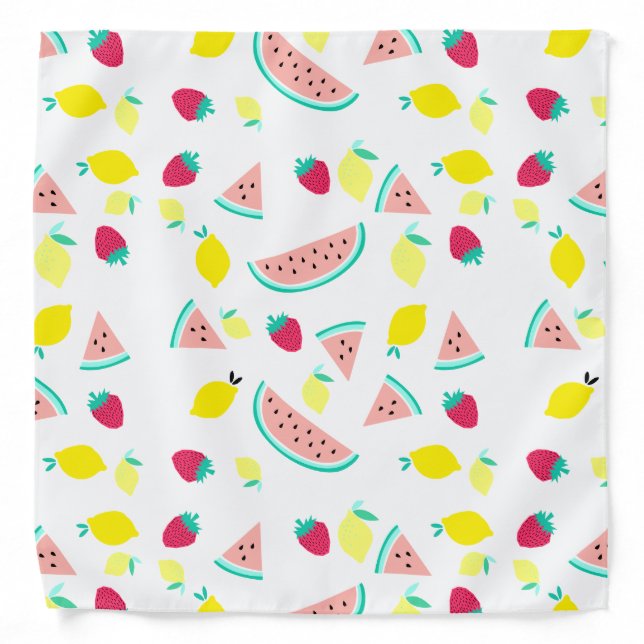 summer fruits cute girly pattern bandana (Front)