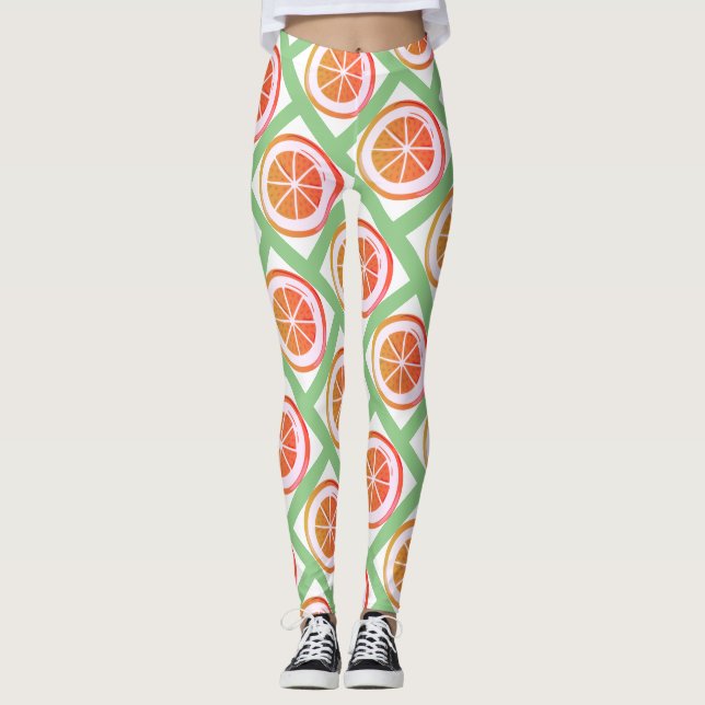 Summer Fruits Design  Leggings (Front)
