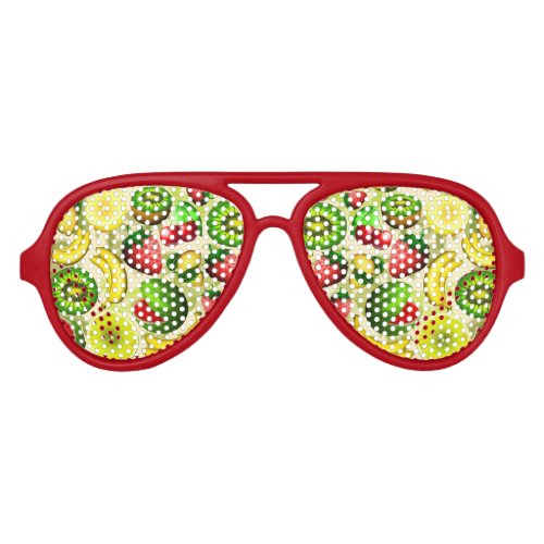 Summer Fruits Juicy Pattern Aviator Sunglasses