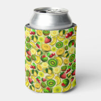 Summer Fruits Juicy Pattern Can Cooler