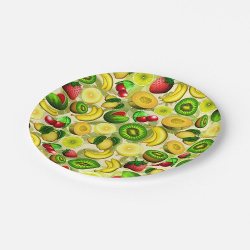 Summer Fruits Juicy Pattern Custom Paper Plates 7