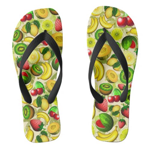 Summer Fruits Juicy Pattern Flip Flops