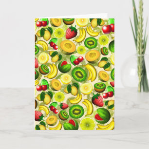 Summer Fruits Juicy Pattern Greeting Card