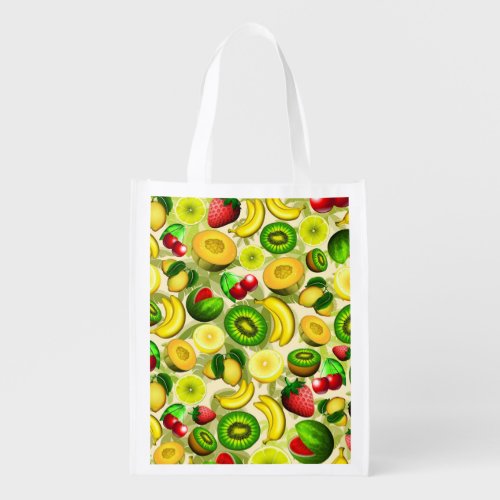 Summer Fruits Juicy Pattern Grocery Bag