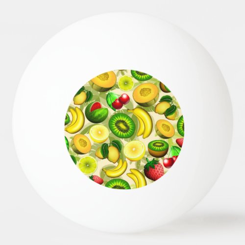 Summer Fruits Juicy Pattern Ping Pong Ball