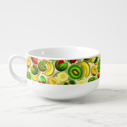 Summer Fruits Juicy Pattern Soup Mug