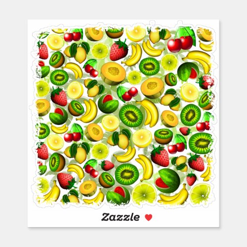 Summer Fruits Juicy Pattern Sticker