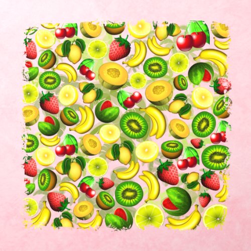 Summer Fruits Juicy Pattern Wall Decal