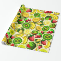 Summer Fruits Juicy PatterWrapping Paper