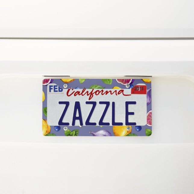 Summer Fruits License Plate Frame (On Car)