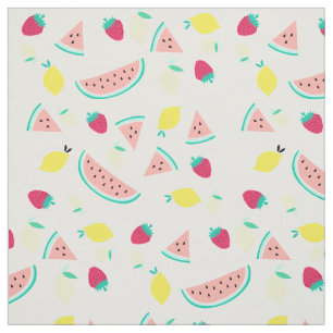 summer fruits pattern fabric