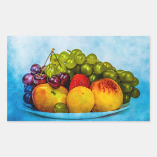 Summer fruits rectangular sticker