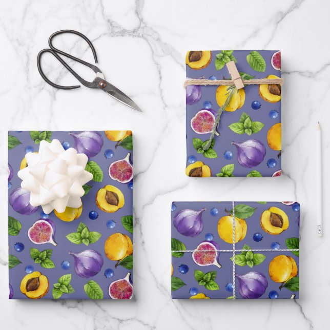 Summer Fruits Wrapping Paper Sheets (Front)