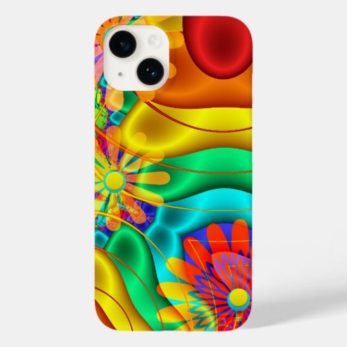 Summer fun abstract  floral iPhone case