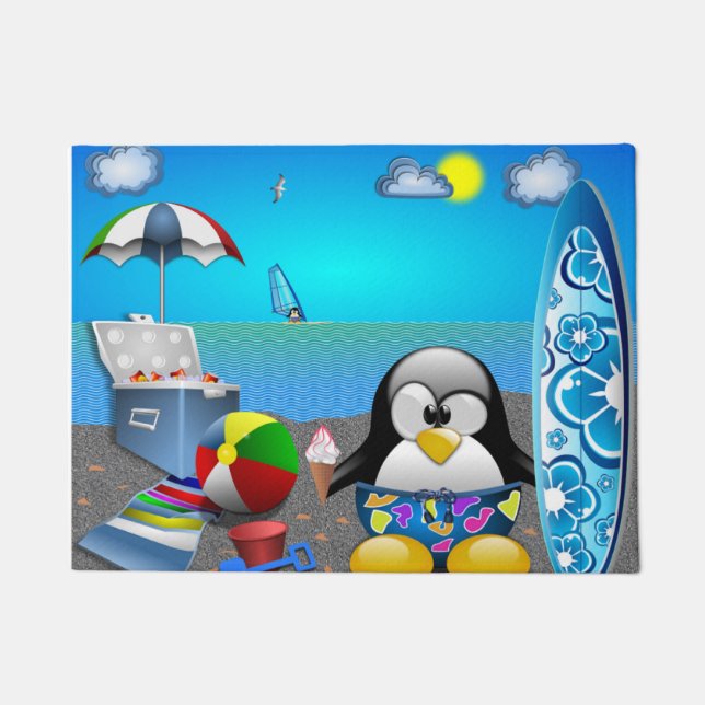 SUMMER FUN AT THE BEACH DOORMAT (Front)