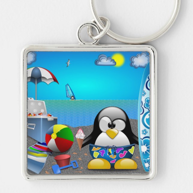 SUMMER FUN AT THE BEACH KEYCHAIN (Front)