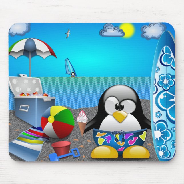 SUMMER FUN AT THE BEACH MOUSE PAD (Front)
