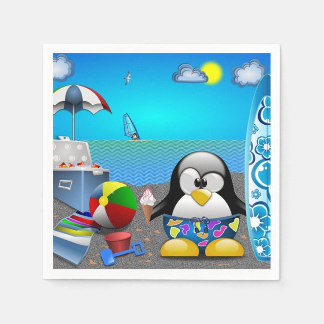 SUMMER FUN AT THE BEACH NAPKINS (Front)