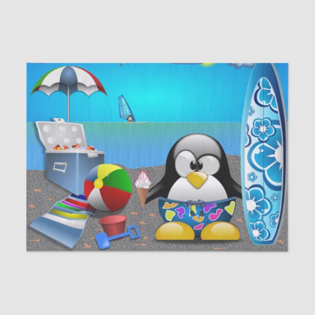 SUMMER FUN AT THE BEACH TISSUE PAPER (Front)