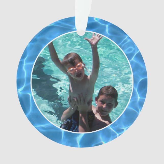 Summer Fun at the Grandparents Family Photo Ornament (Front)