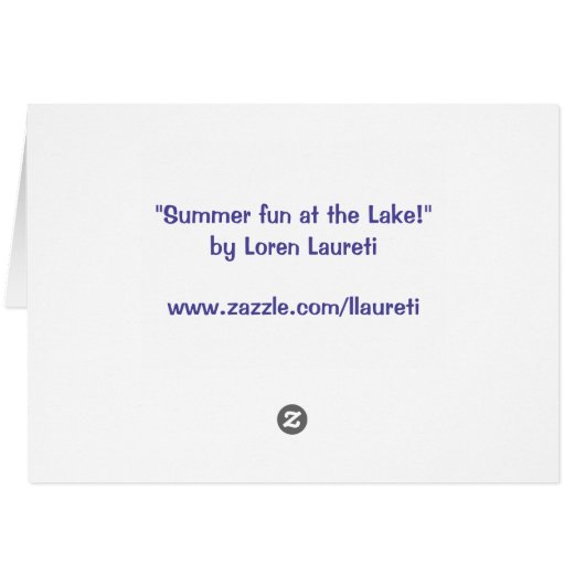 Summer Fun at the Lake! Cards (Back Horizontal)