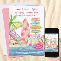 Summer Fun Beach and Surf Girls Birthday
