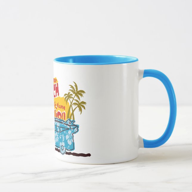 Summer Fun Beach Family Reunion Customizable Mug (Right)