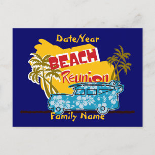 Summer Fun Beach Family Reunion Postcard