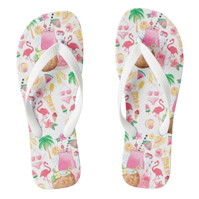Summer Fun Beach Lover Flip Flops (Footbed)