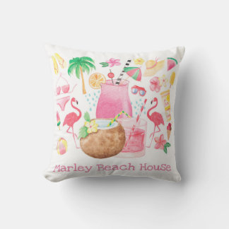 Summer Fun Beach Lover Throw Pillow
