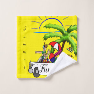 Summer Fun Beach Palm Tree  Bathroom Towel Sets