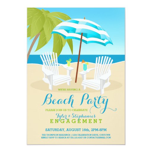 Summer Beach Party Invitations 8