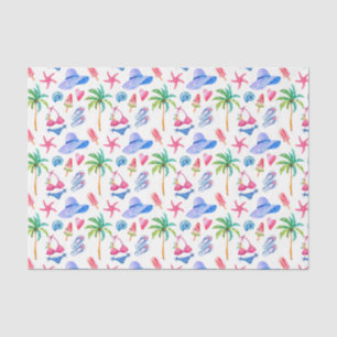 Summer Fun Bikini, Flip Flops, Palm Trees Tissue Paper