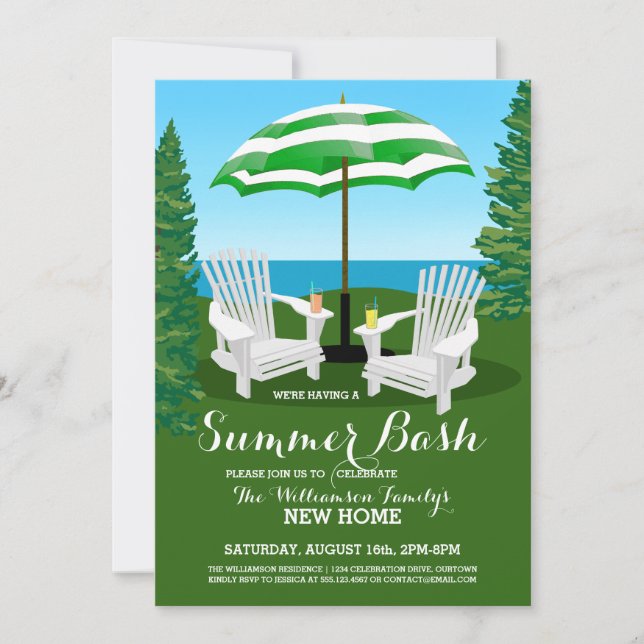 Summer Fun Celebration Party Invitations (Front)