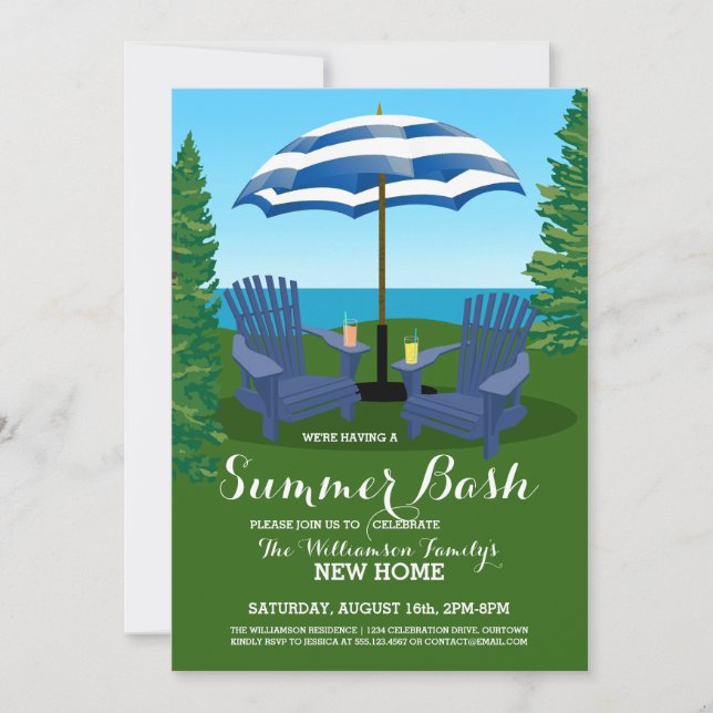 Summer Fun Celebration Party Invitations (Front)