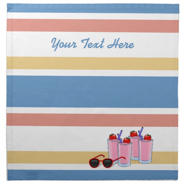 Summer Fun custom  cloth napkins (Front)