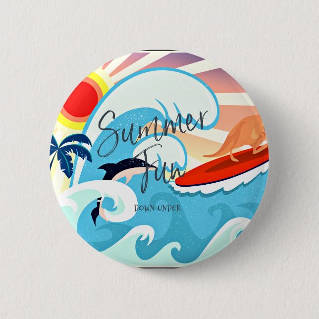 Summer Fun, Down Under Button (Front)