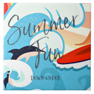Summer Fun, Down Under Ceramic Tile