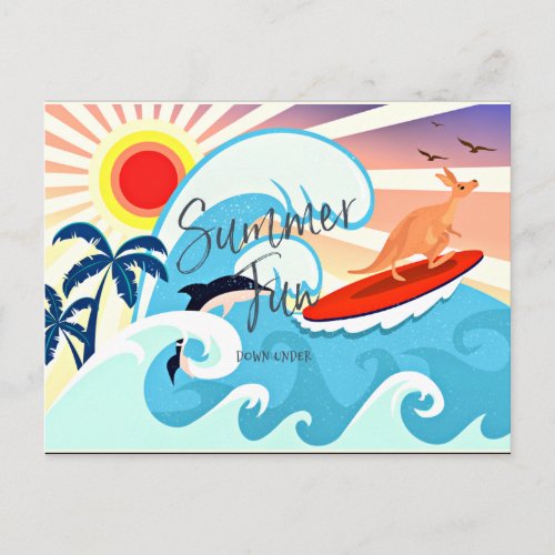 Summer Fun Down Under Postcard