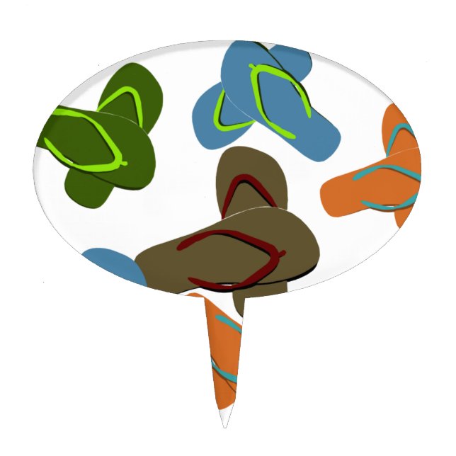 Summer Fun Flip Flops Cake Topper (Front)