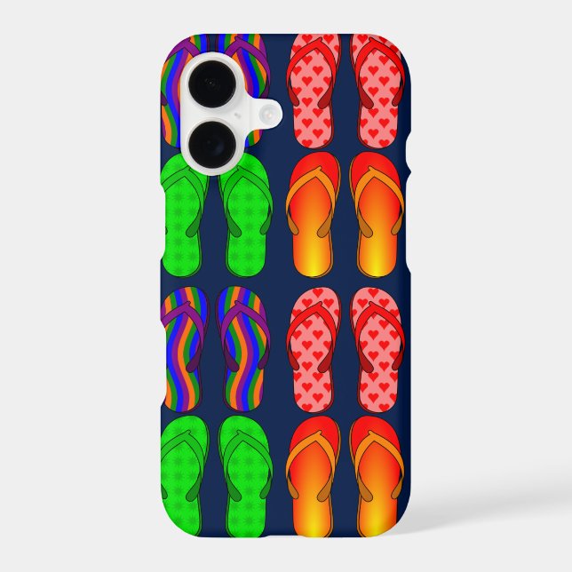 Summer Fun, Flip Flops Iphone Case (Back)