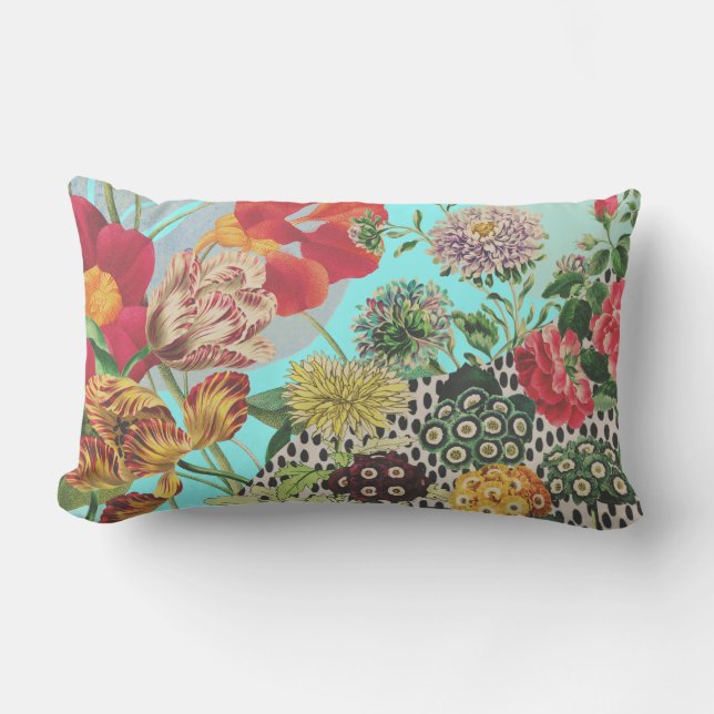 Summer Fun Florals Lumbar Pillow (Front)