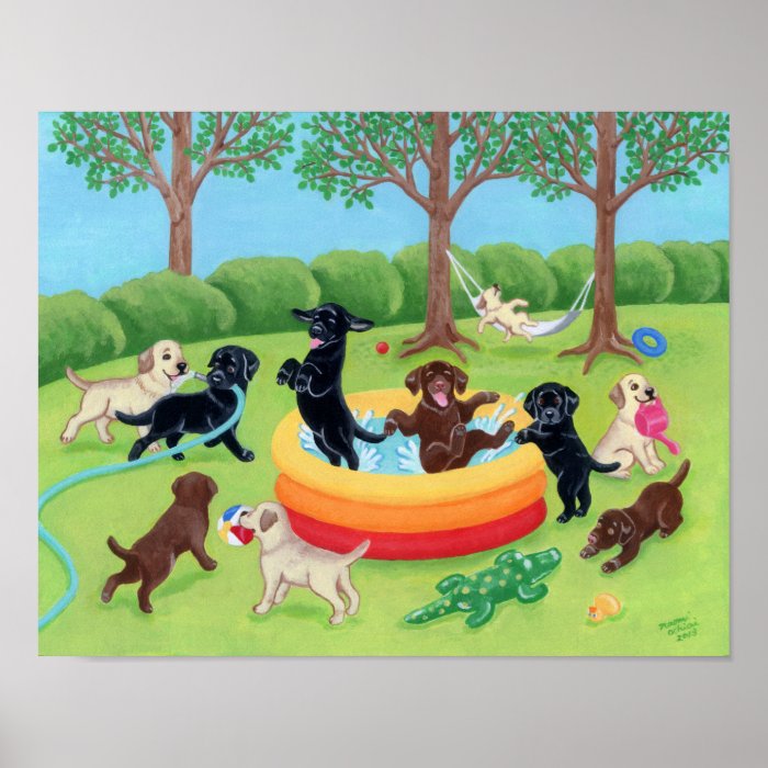 Summer Fun Labradors Posters