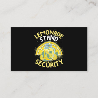 Summer Fun Lemonade Stand Security Boss Lemonade C Business Card