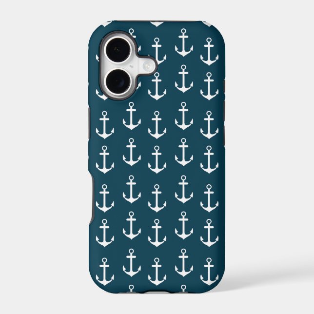 Summer Fun Nautical Anchor Pattern iPhone 5 5S Case (Back)
