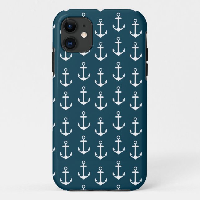 Summer Fun Nautical Anchor Pattern iPhone 5 5S Case-Mate iPhone Case (Back)