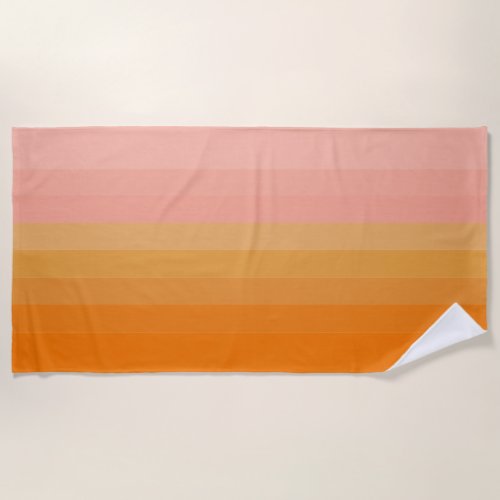 Summer Fun Orange and Pink Beach Towel